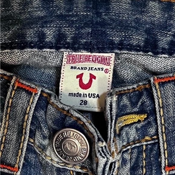 True Religion Joey Big T Y2K Low Rise Flare Jeans Size 28 - Picture 7 of 10